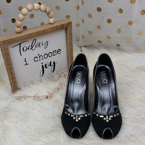 Liu Jo Black Peep Toe Heels